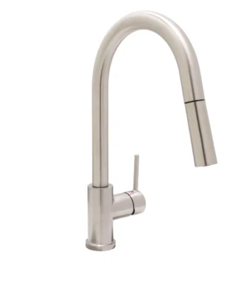 Huntington Brass Euro Arc Single Hole Pull-Down Kt Faucet In Pvd Satin Nickel