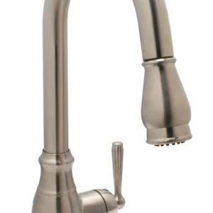 Huntington Brass Isabelle Single Hole Pulldown Kitchen Sn Pvd In Pvd Satin Nickel