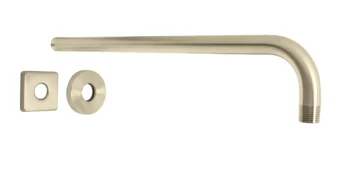 Huntington Brass Straight Shower Arm With Flange In PVD Satin Brass