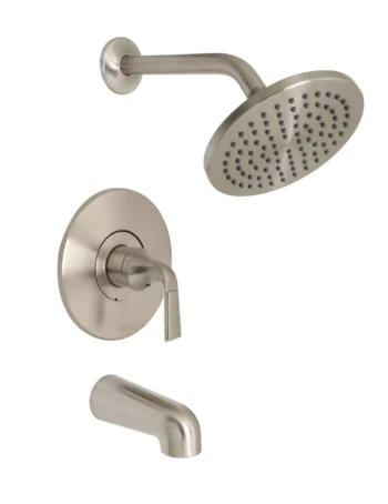 Huntington Brass Tub And Shower Trim Kit In Pvd Satin Nickel