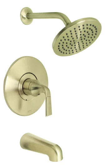 Huntington Brass Tub And Shower Trim Kit In PVD Satin Brass