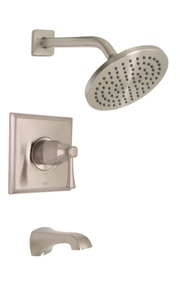 Huntington Brass Tub And Shower Trim Kit In Pvd Satin Nickel