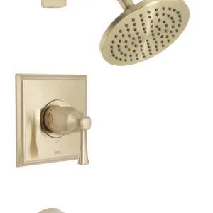 Huntington Brass Tub And Shower Trim Kit In PVD Satin Brass