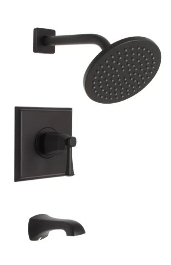 Huntington Brass Tub And Shower Trim Kit In Matte Black