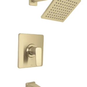 Huntington Brass Sevaun Tub And Shower Trim Kit In PVD Satin Brass