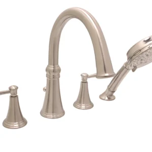 Huntington Brass Woodbury 4-Pc Roman Tub Filler In Pvd Satin Nickel