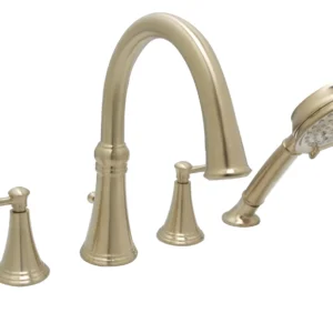 Huntington Brass Woodbury 4-Pc Roman Tub Filler In PVD Satin Brass