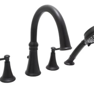 Huntington Brass Woodbury 4-Pc Roman Tub Filler In Matte Black