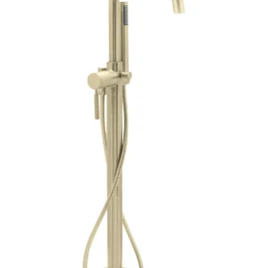 Huntington Brass Euro Freestanding Tub Filler W/ Handheld In PVD Satin Brass