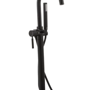 Huntington Brass Euro Freestanding Tub Filler W/ Handheld In Matte Black