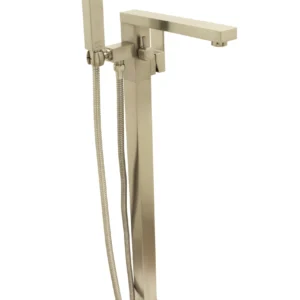 Huntington Brass Razo Freestanding Tub Filler W/ Handheld In PVD Satin Brass