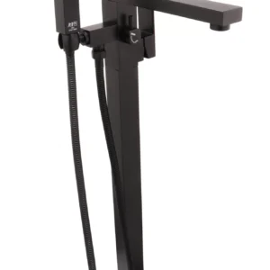 Huntington Brass Razo Freestanding Tub Filler W/ Handheld In Matte Black