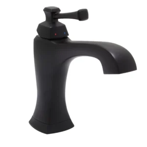 Huntington Brass Davenport Single Hole Lavatory Faucet In Matte Black