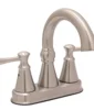 Huntington Brass Woodbury Centerset 4″ Lavatory Faucet In Pvd Satin Nickel