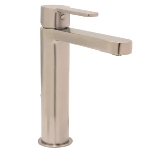 Huntington Brass Tazio Single Hole Lavatory Faucet In Pvd Satin Nickel