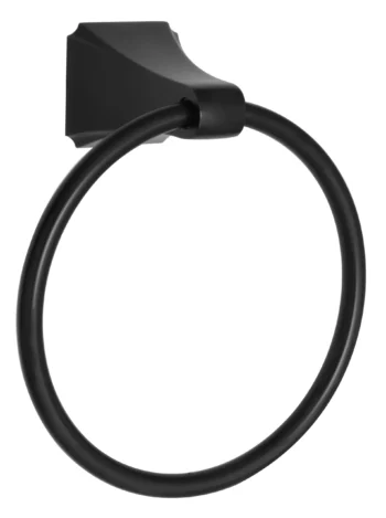 Huntington Brass Merced/ Reflection Towel Ring In Matte Black