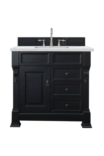 Brookfield 36" Single Vanity, Antique Black w/ 3 CM Ethereal Noctis Quartz Top