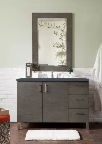 Metropolitan 48" Single Vanity, Silver Oak w/ 3 CM Charcoal Soapstone Quartz Top - Image 2