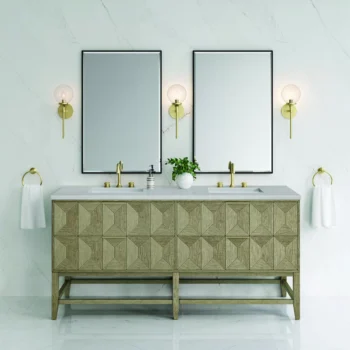 Emmeline 72" Double Vanity, Pebble Oak w/ 3 CM Eternal Serena Top - Image 3
