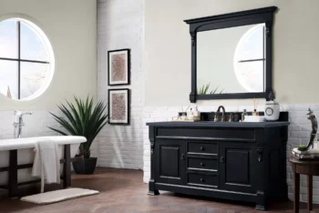 Brookfield 60" Single Vanity, Antique Black w/ 3 CM Charcoal Soapstone Quartz Top - Image 3