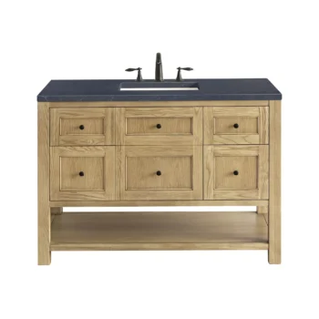Breckenridge 48" Single Vanity, Light Natural Oak w/ 3 CM Charcoal Soapstone Top