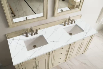 Bristol 72" Double Vanity, Vintage Vanilla w/ 3 CM Ethereal Noctis Quartz Top - Image 2