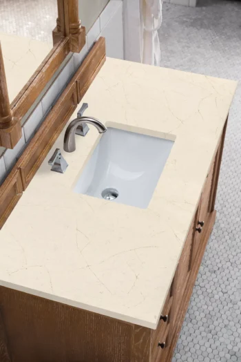 Savannah 48" Single Vanity, Driftwood w/ 3 CM Eternal Marfil Quartz Top - Image 3