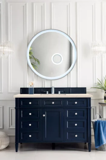 Brittany 48" Single Vanity, Victory Blue w/ 3 CM Eternal Marfil Quartz Top - Image 2