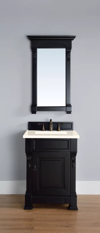 Brookfield 26" Single Vanity, Antique Black w/ 3 CM Eternal Marfil Quartz Top - Image 2