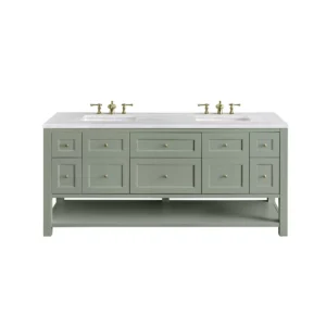 Breckenridge 72″ Double Vanity, Smokey Celadon w/ 3 CM Arctic Fall Top