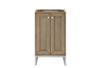Chianti 20" Single Vanity Cabinet, Whitewashed Walnut, Brushed Nickel