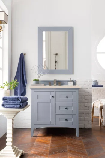 Palisades 36" Single Vanity, Silver Gray w/ 3 CM Eternal Marfil Quartz Top - Image 2