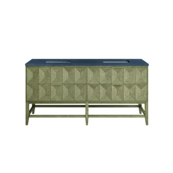 Emmeline 72" Double Vanity, Pebble Oak w/ 3 CM Charcoal Soapstone Top