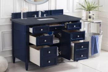 Brittany 48" Single Vanity, Victory Blue w/ 3 CM Charcoal Soapstone Quartz Top - Image 4
