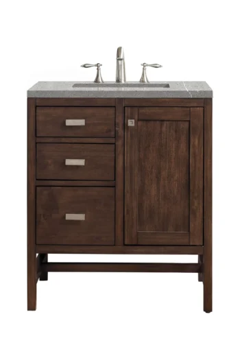 Addison 30" Single Vanity, Mid-Century Acacia w/ 3 CM Eternal Serena Quartz Top