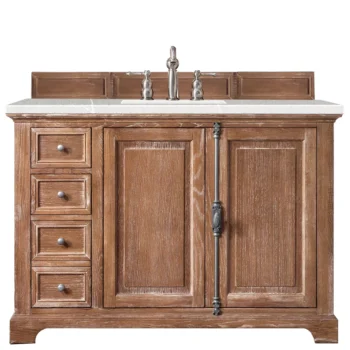 Providence 48" Single Vanity, Driftwood w/ 3 CM Eternal Serena Quartz Top