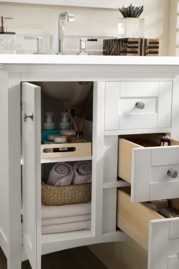 Palisades 30" Single Vanity, Bright White w/ 3 CM White Zeus Quartz Top - Image 4