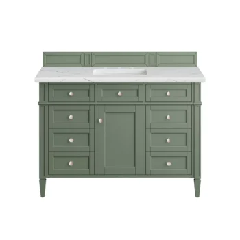 Brittany 48" Single Vanity, Smokey Celadon w/ 3 CM Ethereal Noctis Top - Image 2