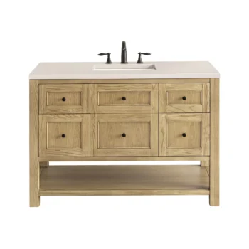 Breckenridge 48" Single Vanity, Light Natural Oak w/ 3 CM Eternal Marfil Top