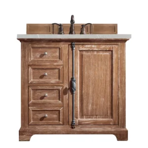 Providence 36″ Single Vanity, Driftwood w/ 3 CM Eternal Serena Quartz Top