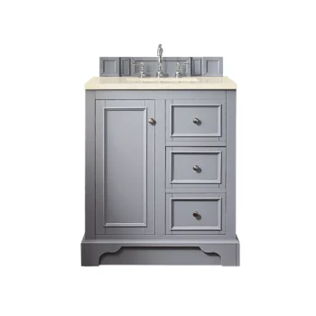 De Soto 30" Single Vanity, Silver Gray w/ 3 CM Eternal Marfil Quartz Top