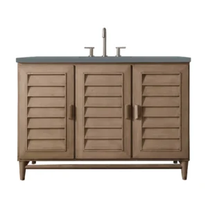 Portland 48″ Single Vanity Whitewashed Walnut w/ 3 CM Cala Blue Quartz Top