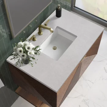Marcello 36" Single Vanity, Chestnut w/ 3 CM Eternal Serena Top - Image 5