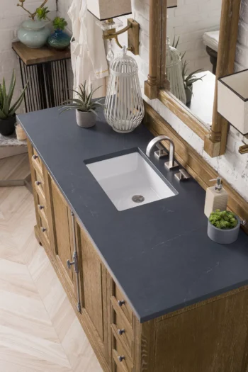 Providence 60" Single Vanity, Driftwood w/ 3 CM Charcoal Soapstone Quartz Top - Image 3