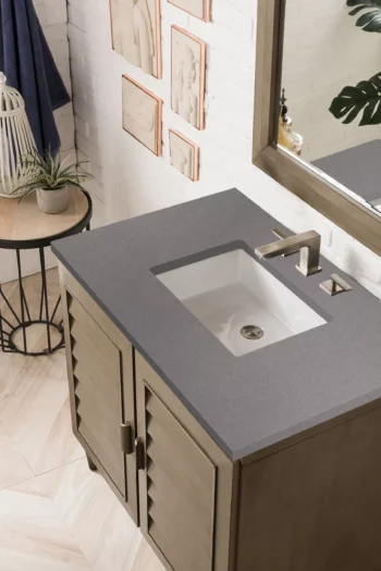 Portland 36" Single Vanity Whitewashed Walnut w/ 3 CM Grey Expo Top - Image 3