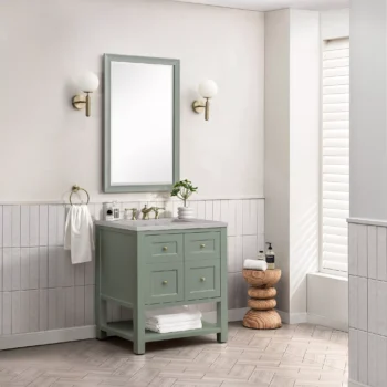 Breckenridge 30" Single Vanity, Smokey Celadon w/ 3 CM Eternal Serena Top - Image 3