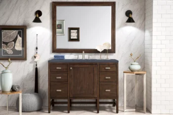 Addison 48" Single Vanity, Mid-Century Acacia w/ 3 CM Charcoal Soapstone Quartz Top - Image 2