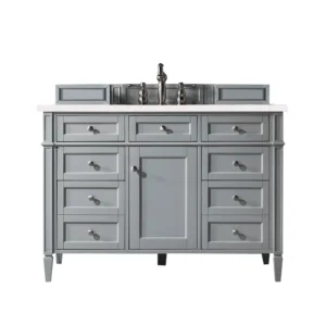 Brittany 48″ Single Vanity, Urban Gray w/ 3 CM Eternal Marfil Quartz Top