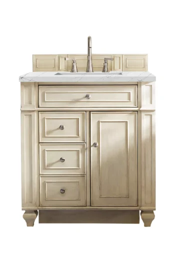 Bristol 30" Single Vanity, Vintage Vanilla w/ 3 CM Ethereal Noctis Top