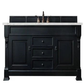 Brookfield 60" Single Vanity, Antique Black w/ 3 CM Eternal Jasmine Pearl Quartz Top
